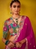 Rani glass tissue sequins embroidered wedding saree with blouse 2154